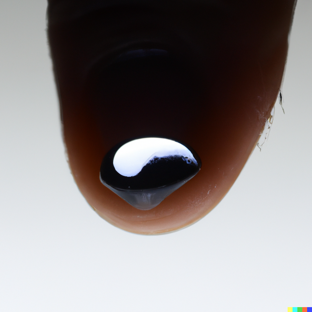 DALL·E 2022-06-14 22.21.49 - finger tip with black drop liquid and inside is a nike logo reflection.png