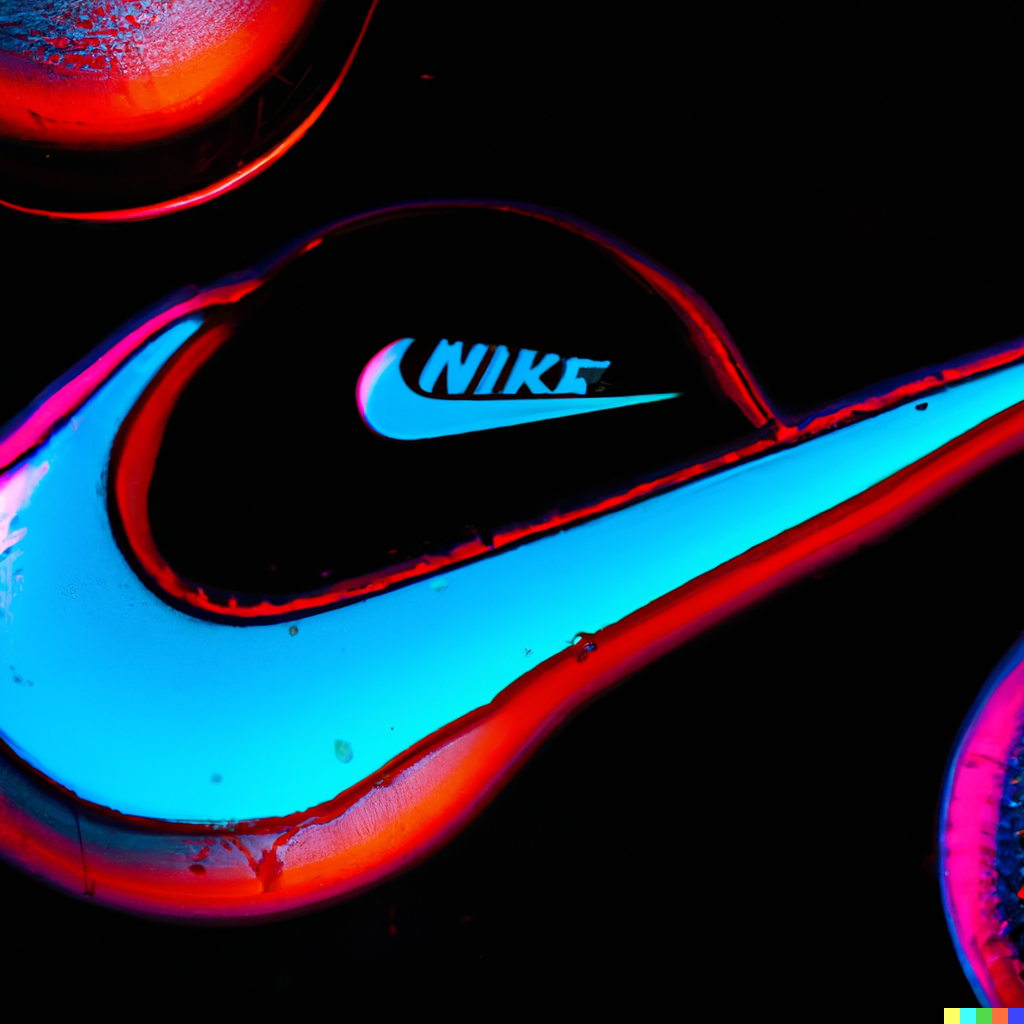 DALL·E 2022-06-14 22.24.41 - macro photo of neon drops of liquid and inside is a nike logo reflection.png