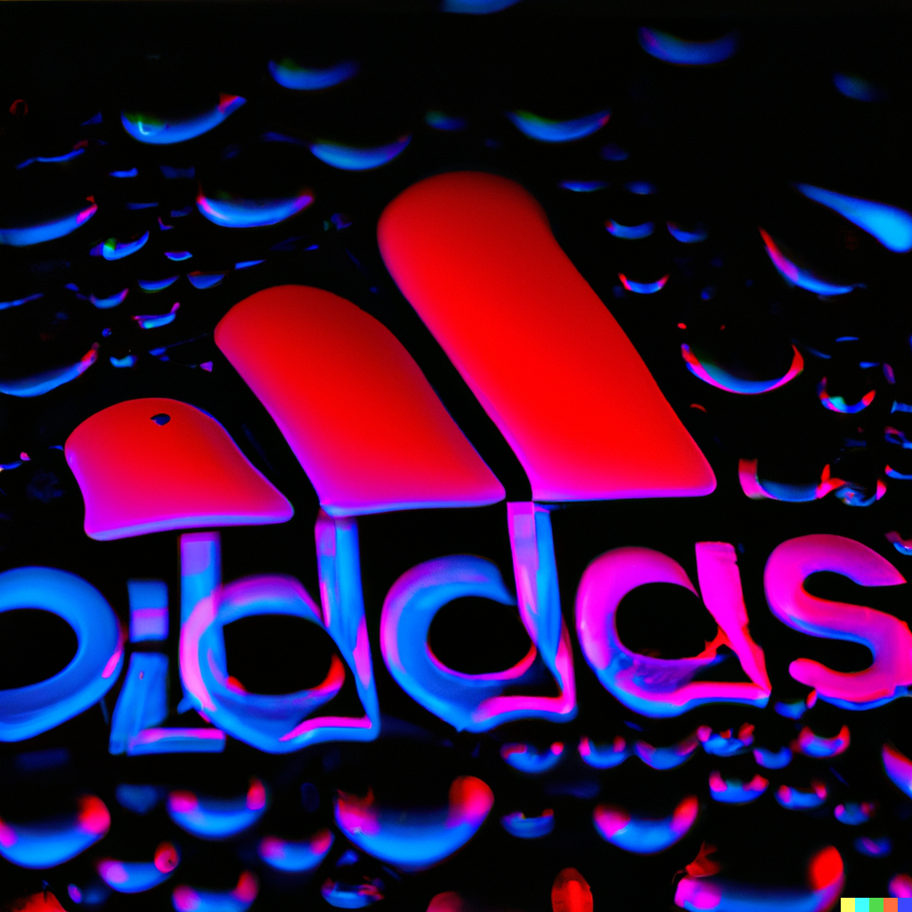 DALL·E 2022-06-14 22.27.21 - macro photo of neon drops of liquid and inside is an adidas logo reflection.png
