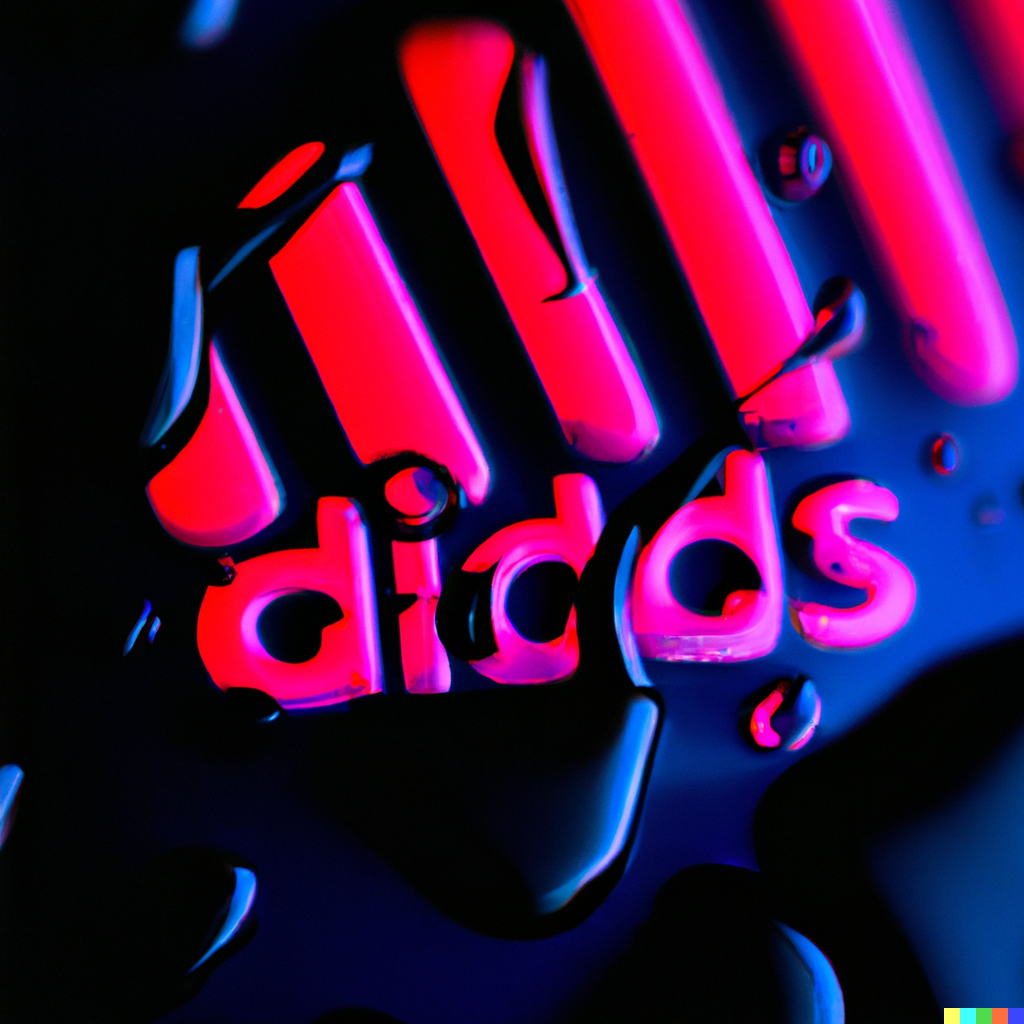 DALL·E 2022-06-14 22.27.23 - macro photo of neon drops of liquid and inside is an adidas logo reflection.png