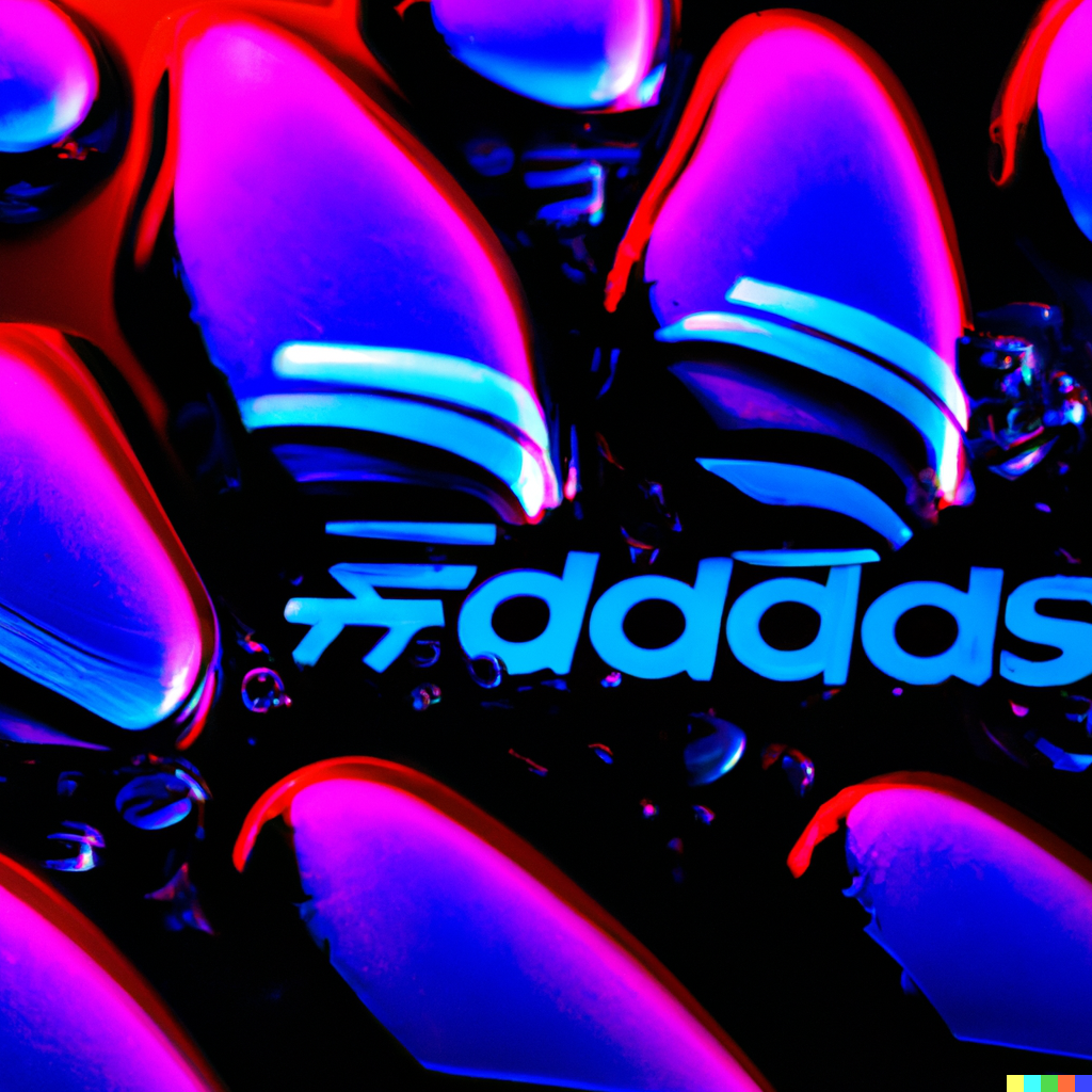 DALL·E 2022-06-14 22.27.26 - macro photo of neon drops of liquid and inside is an adidas logo reflection.png