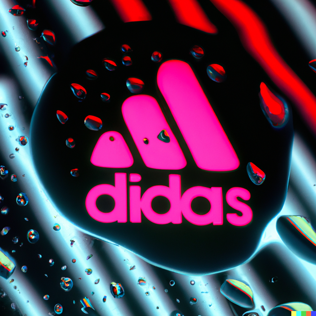 DALL·E 2022-06-14 22.27.24 - macro photo of neon drops of liquid and inside is an adidas logo reflection.png