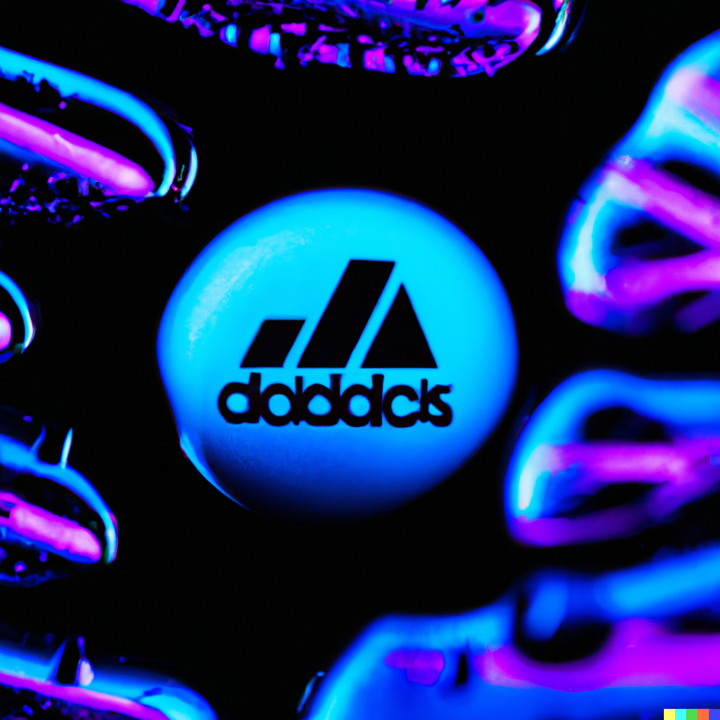 DALL·E 2022-06-14 22.27.30 - macro photo of neon drops of liquid and inside is an adidas logo reflection.png