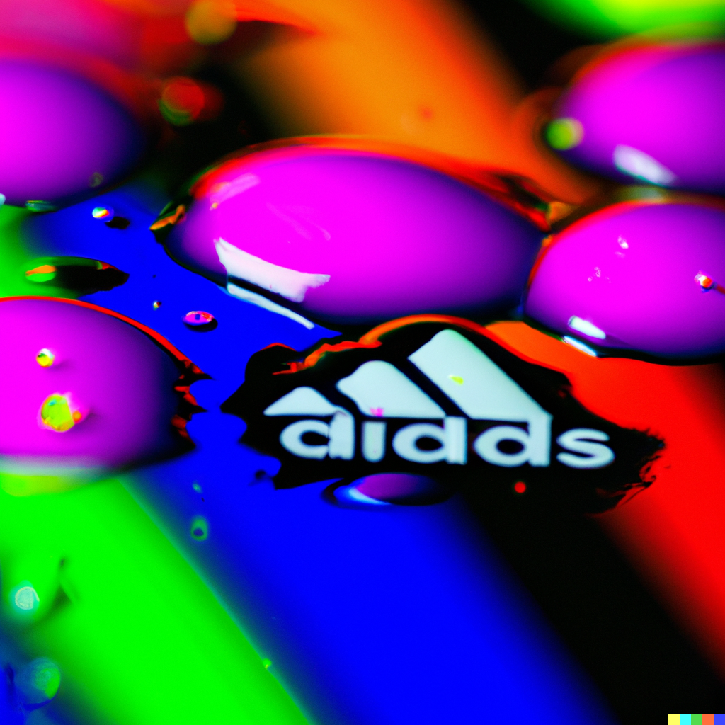 DALL·E 2022-06-14 22.28.28 - macro photo of neon colored drops of paint and inside is an adidas logo reflection.png