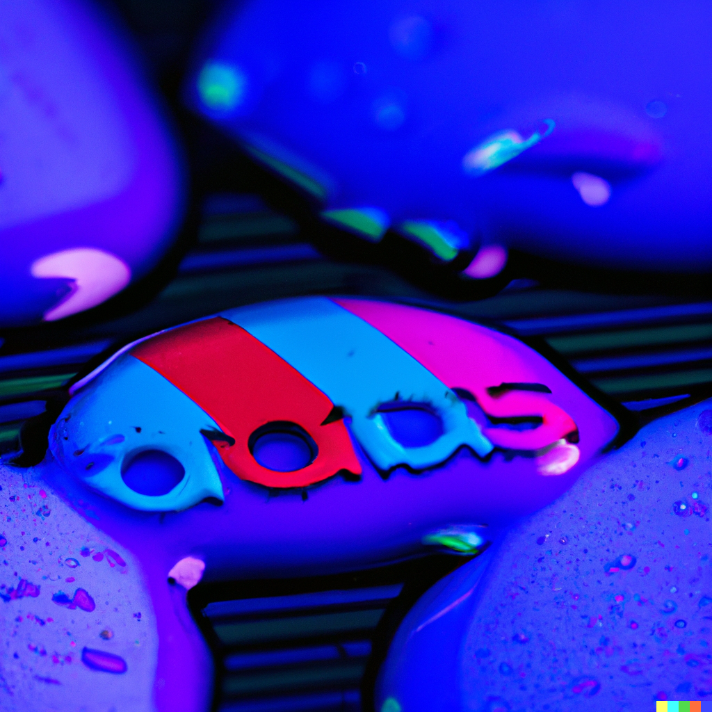DALL·E 2022-06-14 22.28.36 - macro photo of neon colored drops of paint and inside is an adidas logo reflection.png