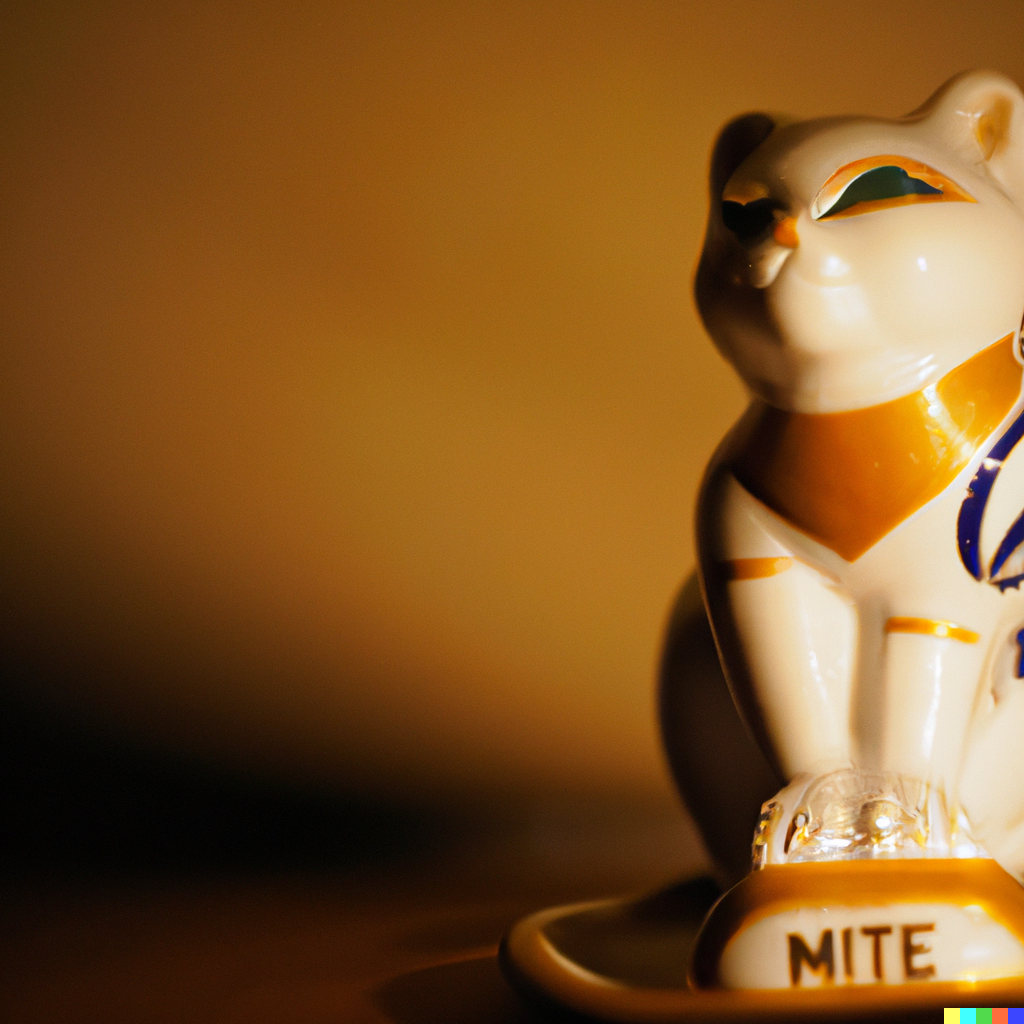 DALL·E 2022-06-14 22.45.26 - cute antique porcelain cat with nike logo, warm lighting.png