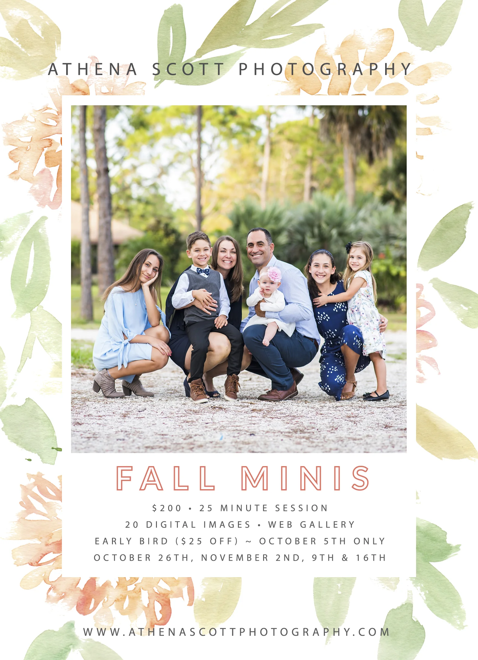 Fall 2019 Holiday mini sessions in Jupiter, Juno Beach and West Palm Beach