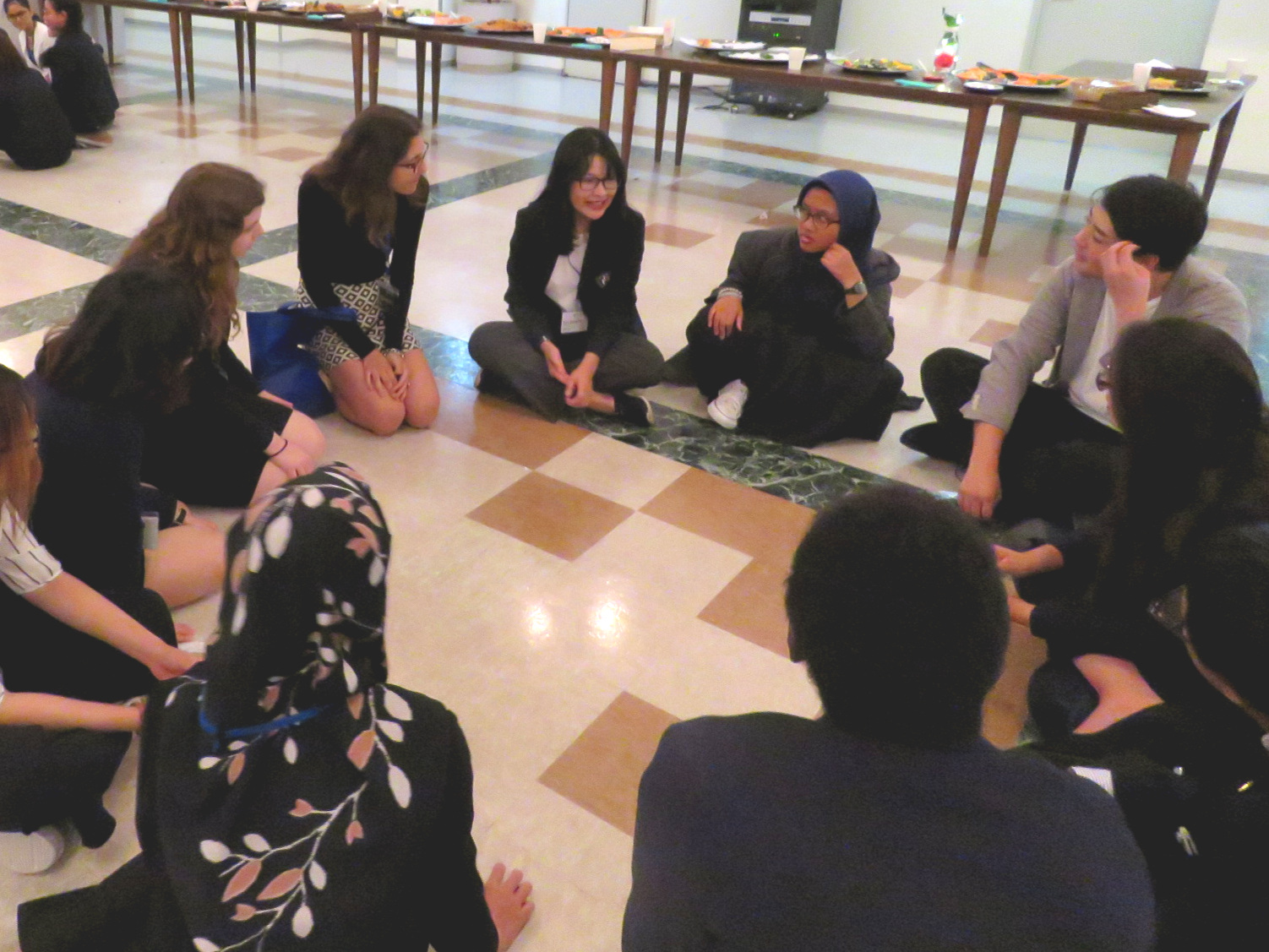  Delegates enjoy ice-breaking games during Day 1’s social event. 