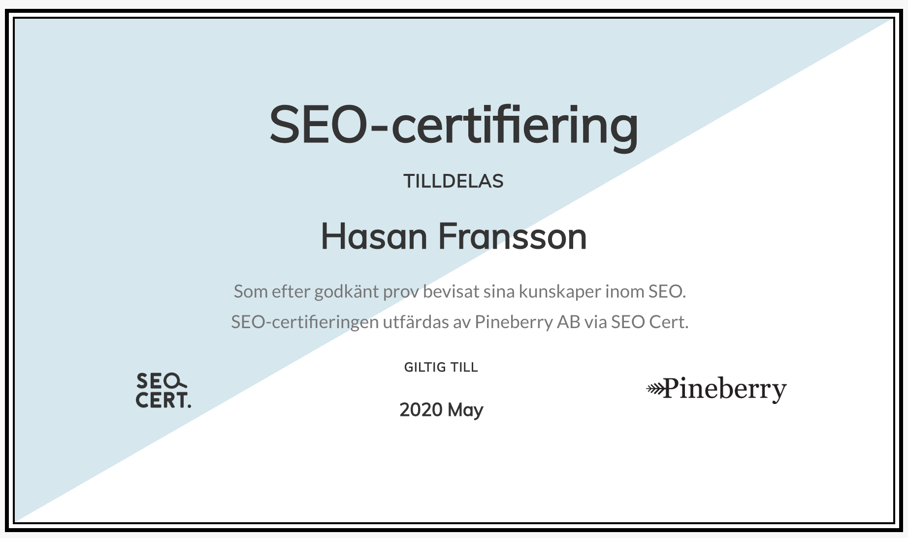 SEO cert Hasan Fransson.png