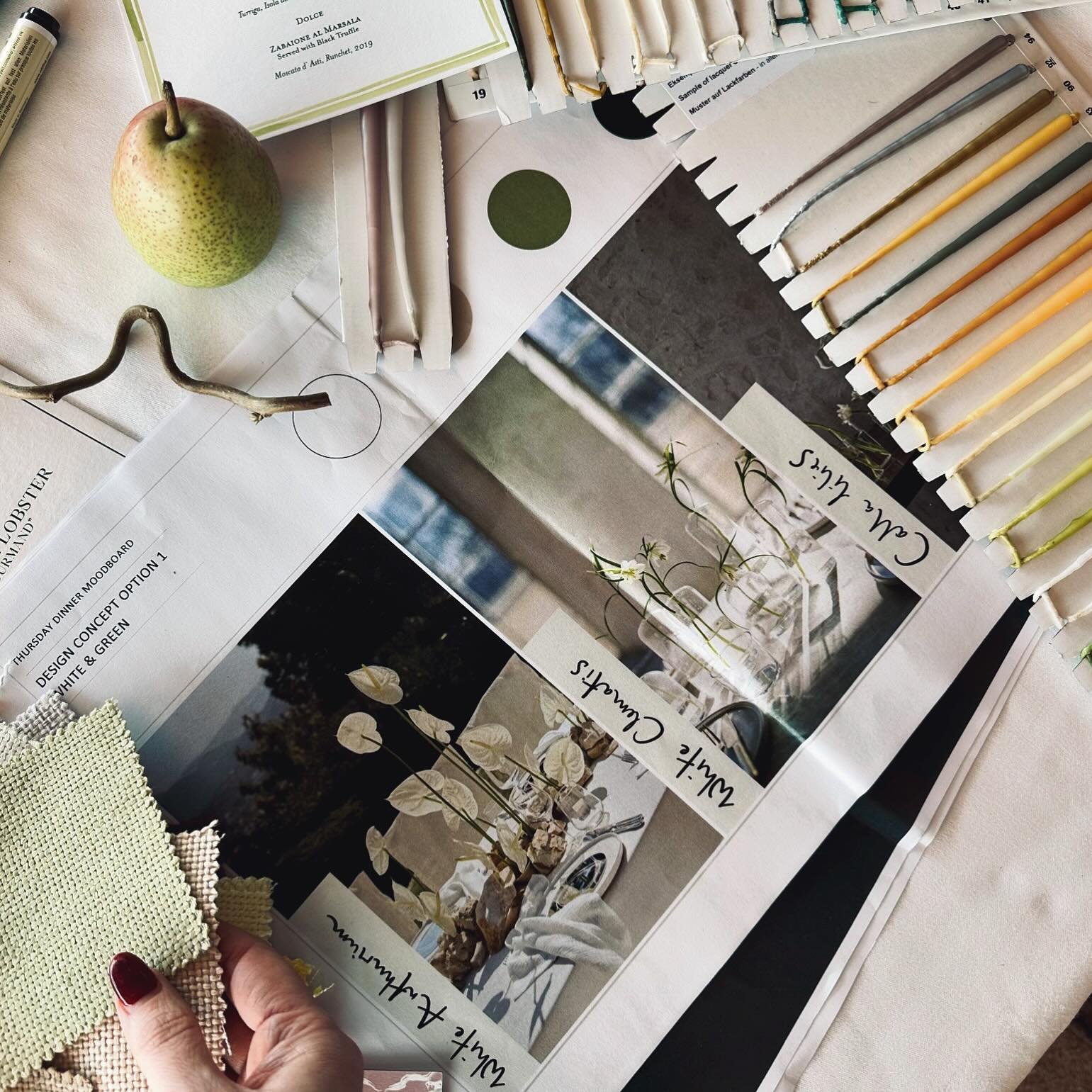 Our favourite part of the process, testing swatches &amp; colours&hellip;planning, devising &amp; dreaming up designs that make an event or table memorable.