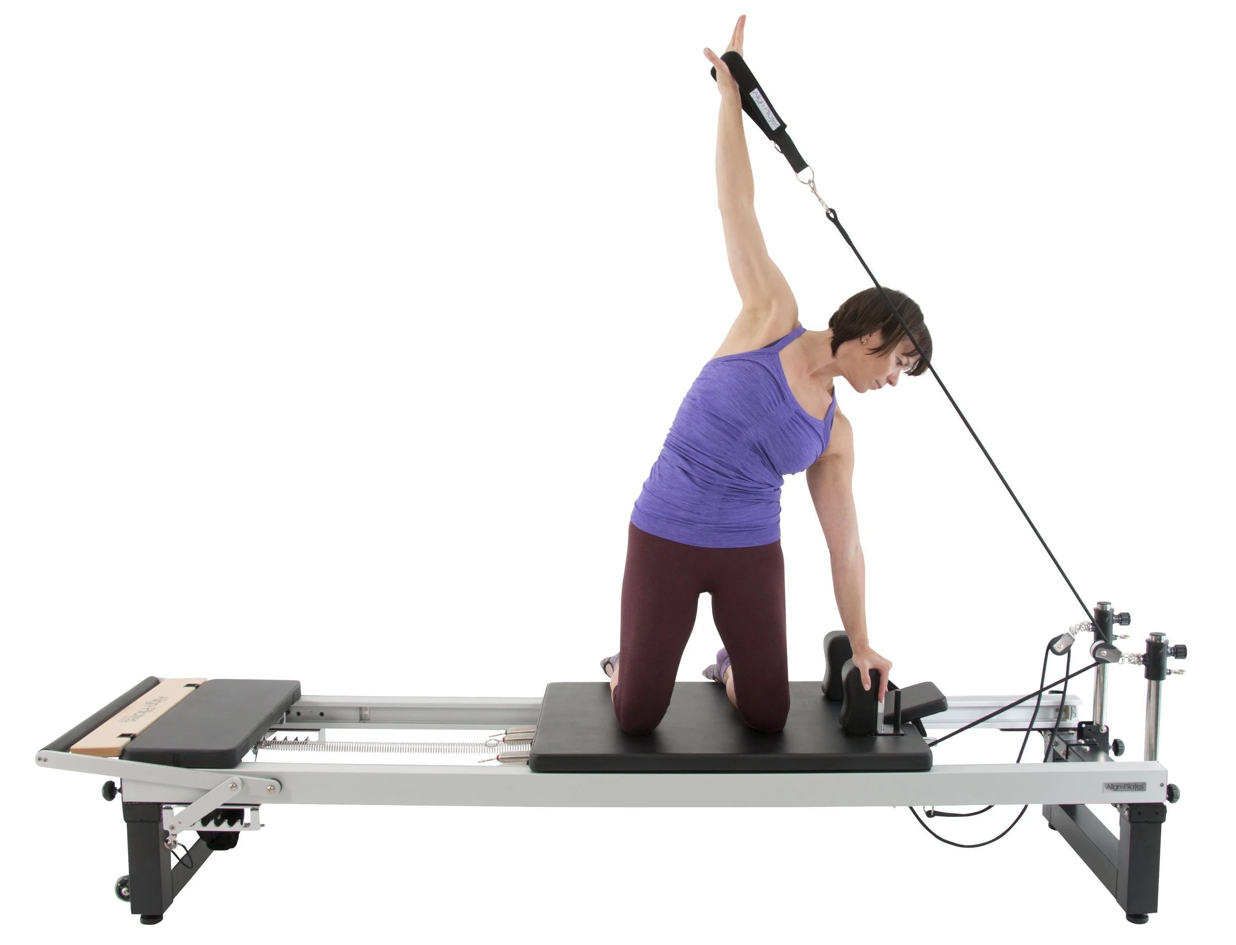 Align A2R2 studio pilates reformer with 43cm extension legs