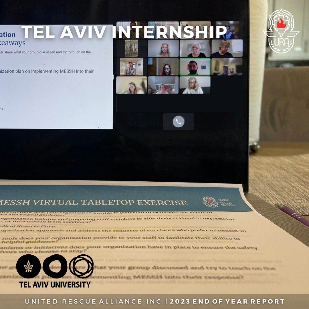 2023 marked the second virtual internship opportunity launched by Tel Aviv University's Master in Disaster Management program. The internship aims to provide an all-encompassing approach to disaster management through extensive research and tabletop 