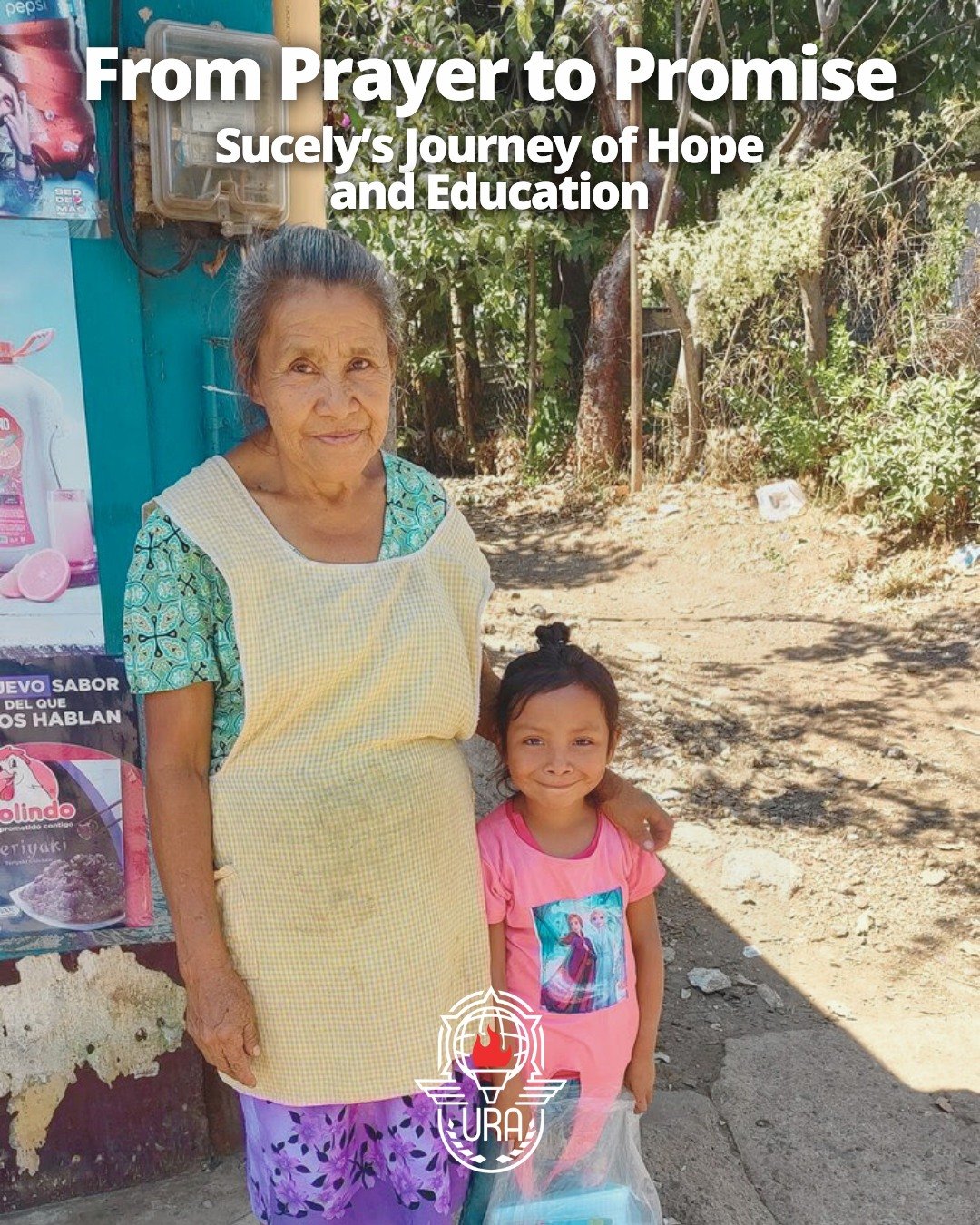 Meet Sucely 💛
A brave 9-year-old in Guatemala, raised by her elderly grandmother, Maria Estela.

They live in extreme poverty, but their faith is stronger than their circumstances. 🙏
Maria even spent the night outside the school, praying God would 