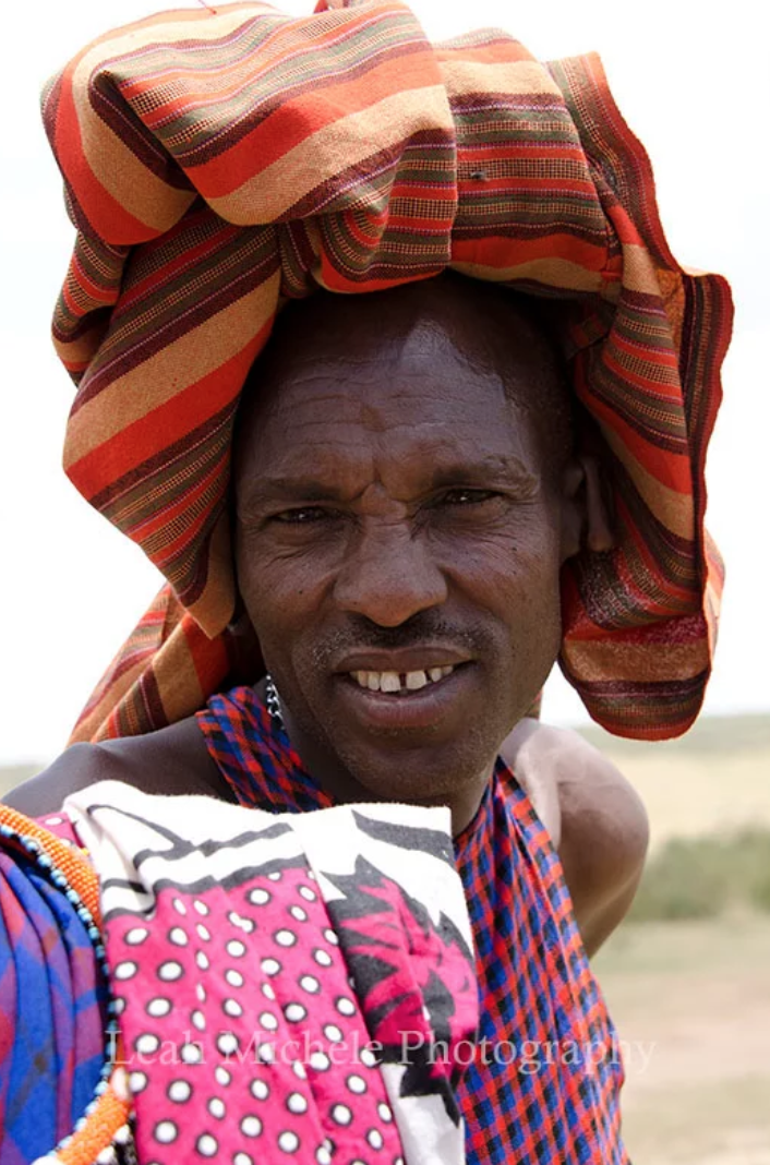 Man With Orange Head Wrap