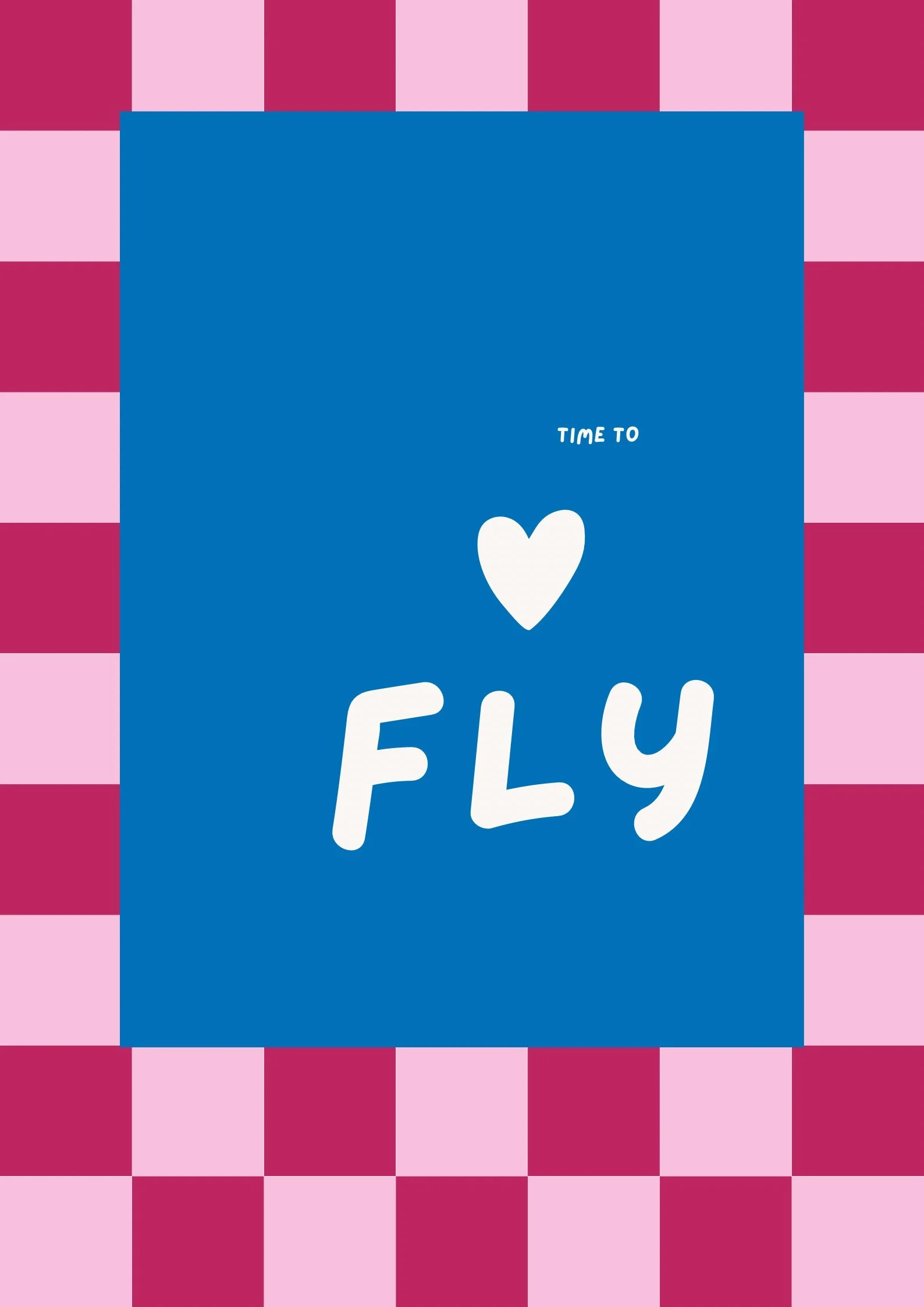 Pink und Blau Verspielte Liebesbotschaft Poster.jpeg