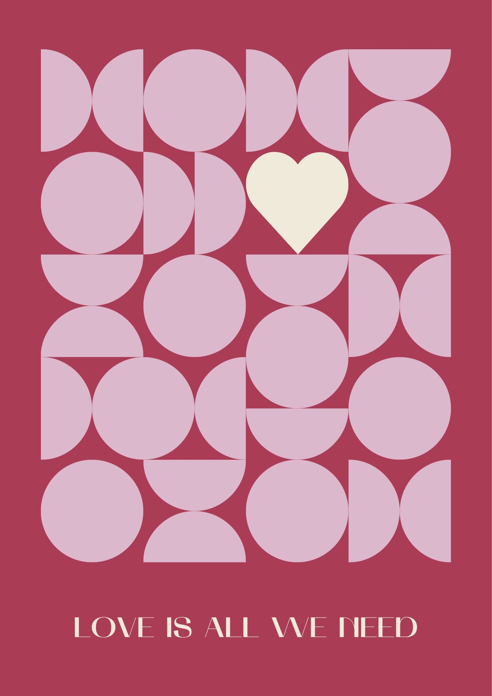 Pink und Blau Verspielte Liebesbotschaft Poster.jpeg