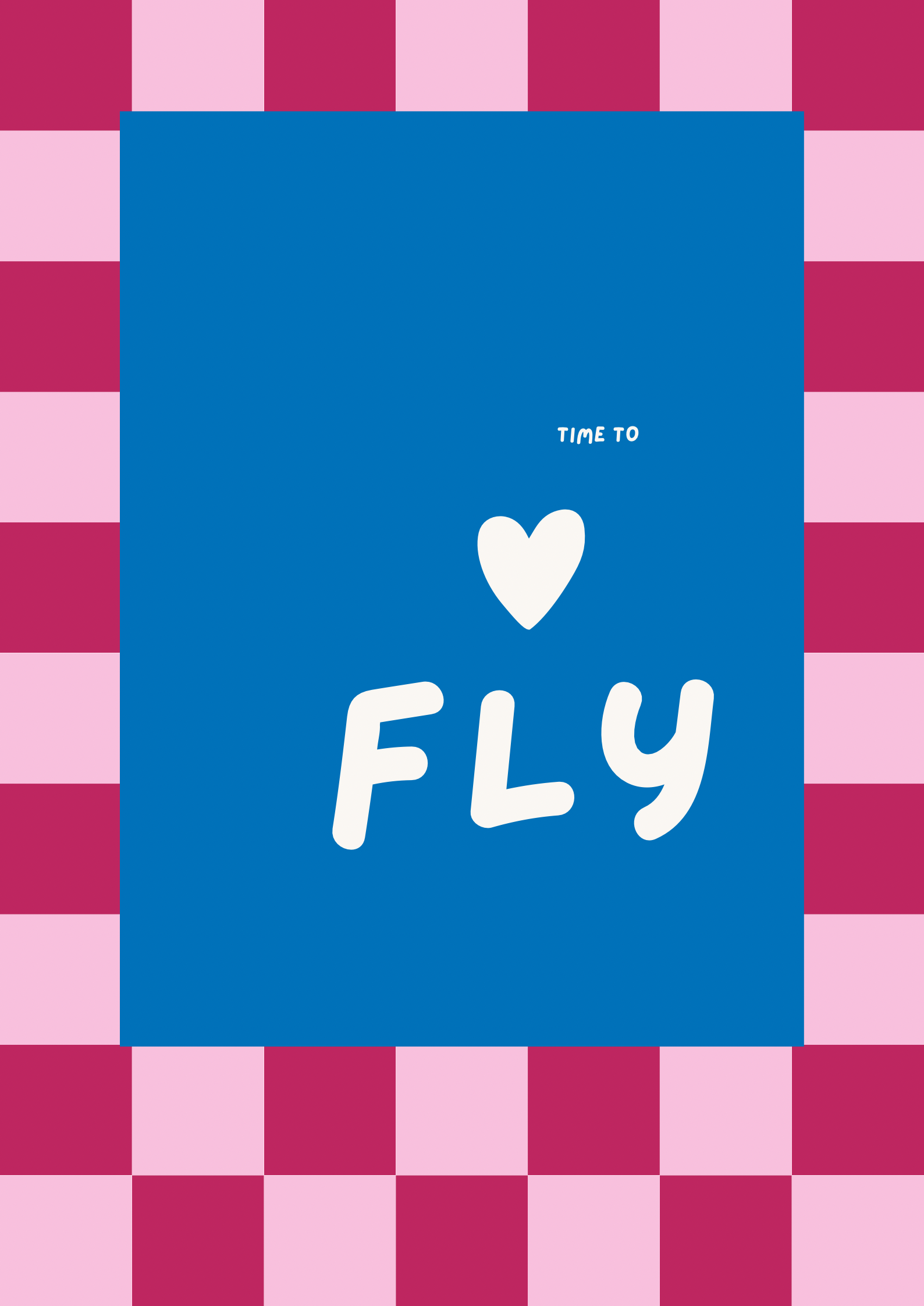 Pink und Blau Verspielte Liebesbotschaft Poster - 1.png