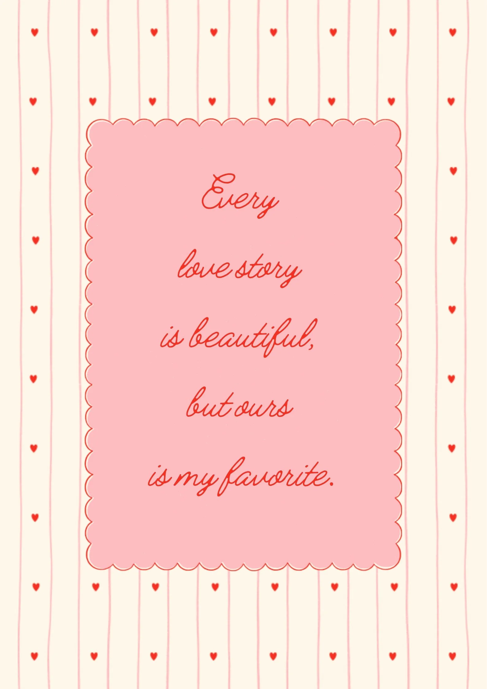 Pink und Blau Verspielte Liebesbotschaft Poster.jpeg