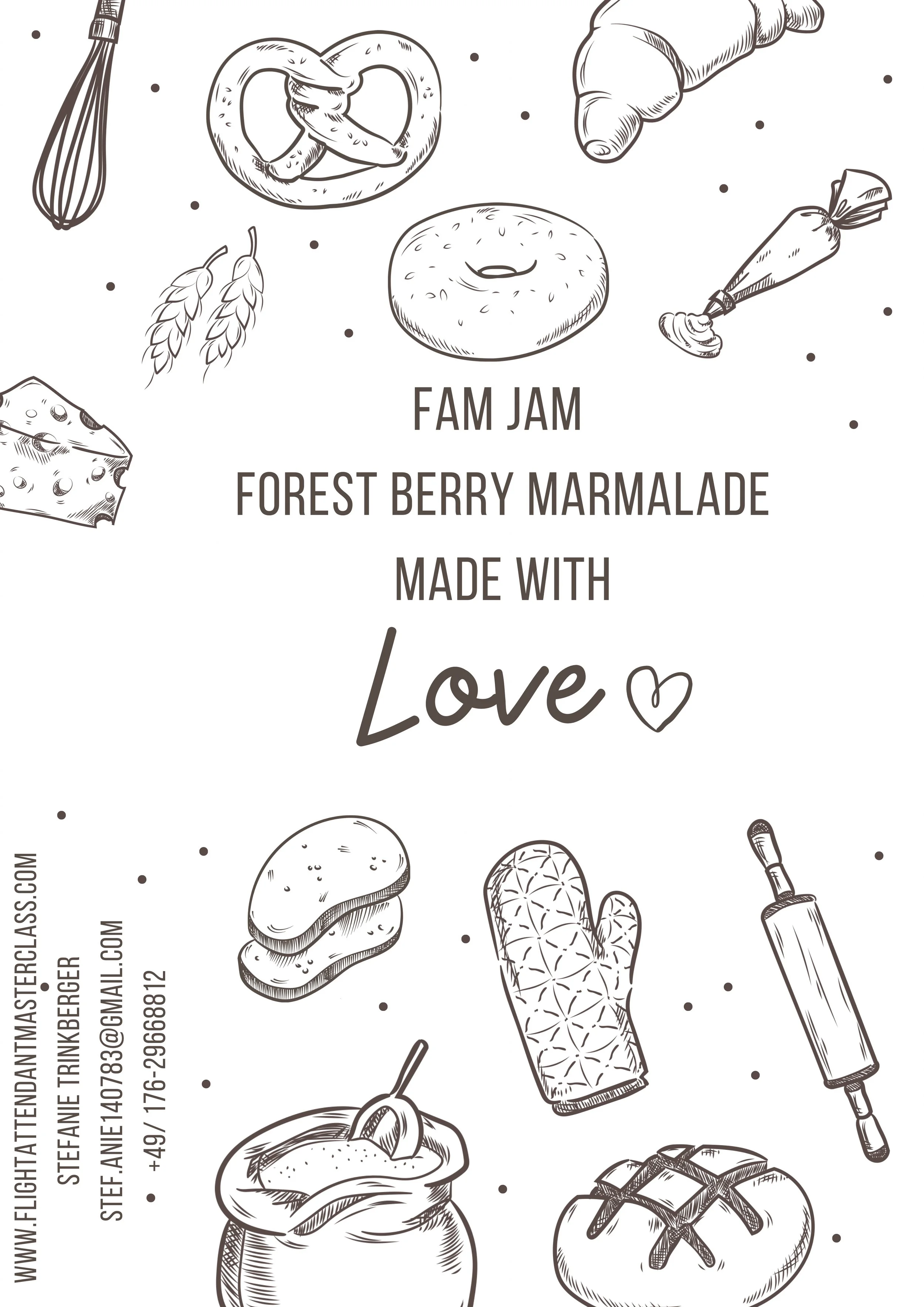 Poster Küche Braun Illustration Kunstdruck Liebe.jpeg