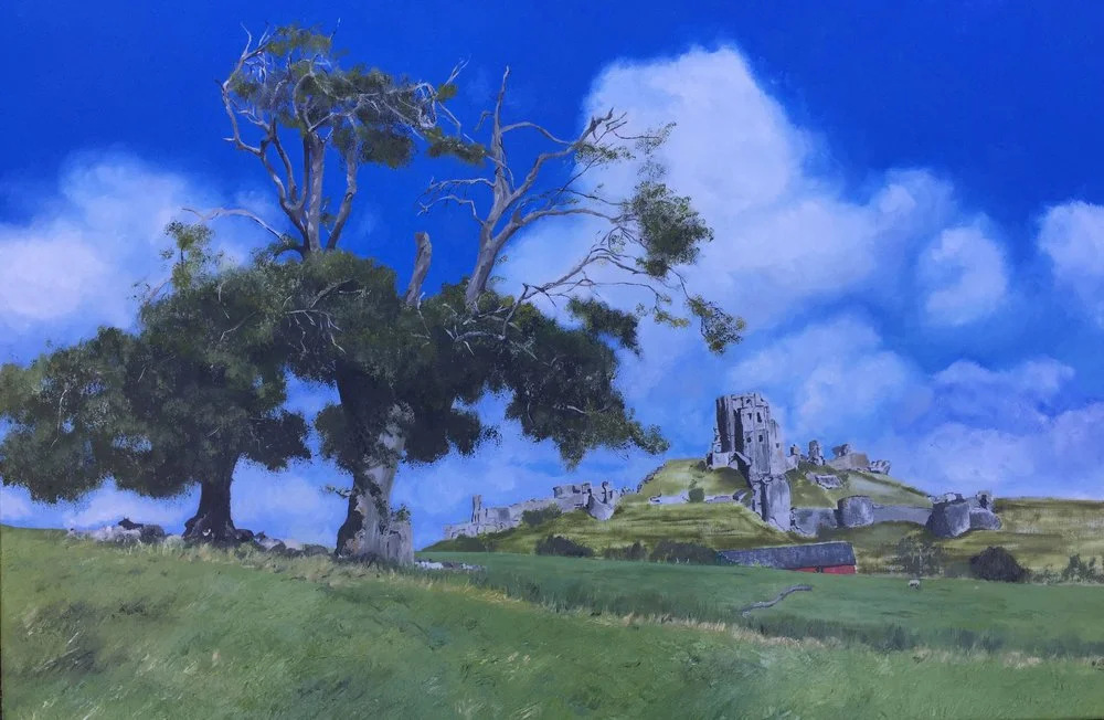 Finding shade: beneath Corfe Castle