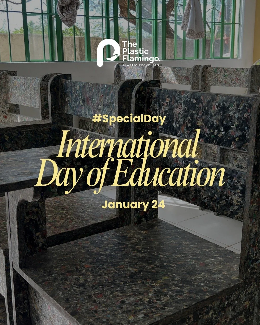 Today, on January 24, we celebrate World Education Day ! 
Education is at the heart of what we do, because access to proper learning conditions is essential for every child&rsquo;s future.

To mark this important day, we donated 31 recycled plastic s