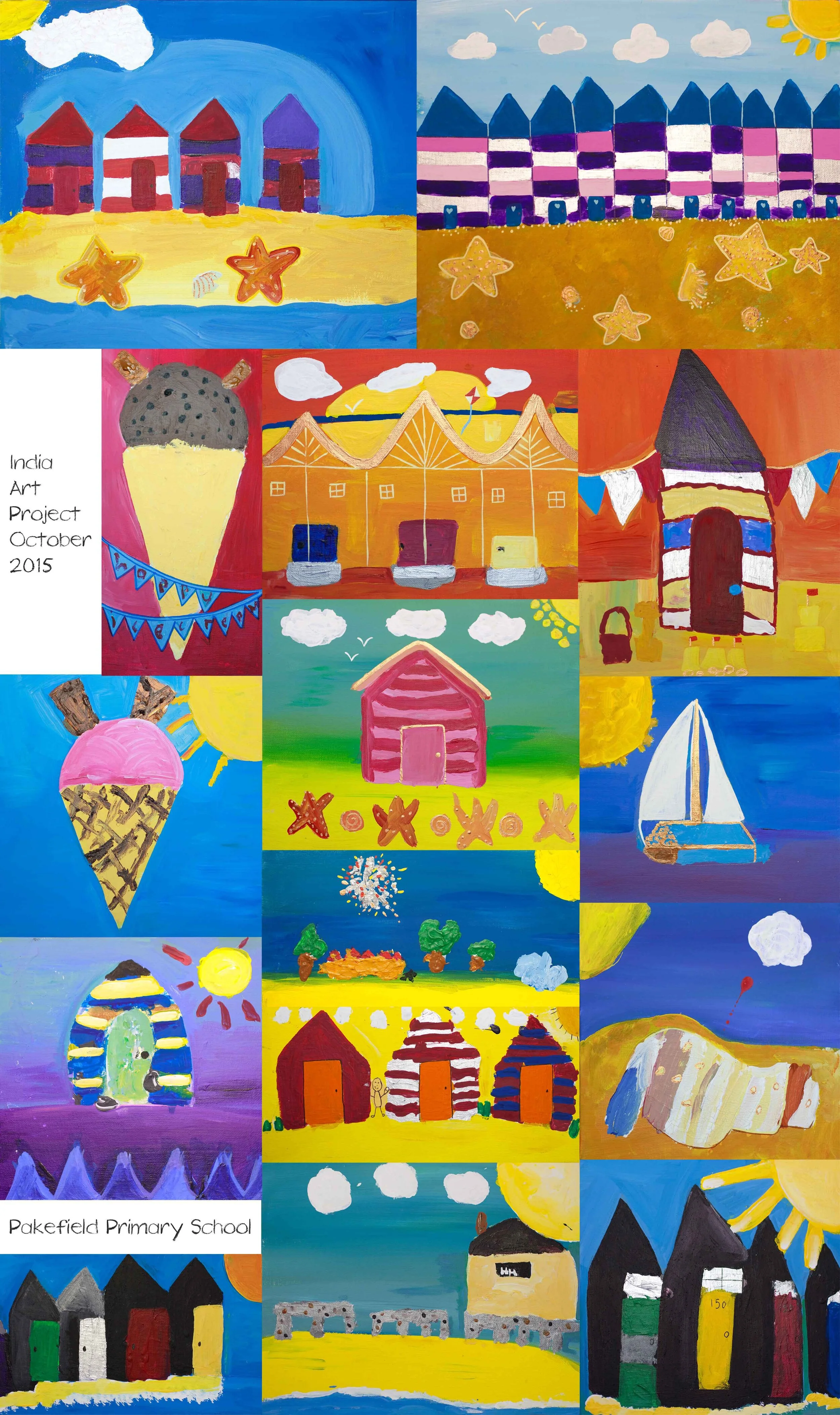 Resident Artist - Primary School Project, India Art October 2015