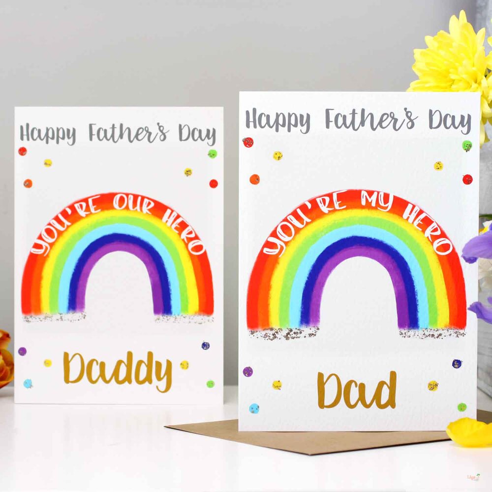 Rainbow Hero Father's Day Card