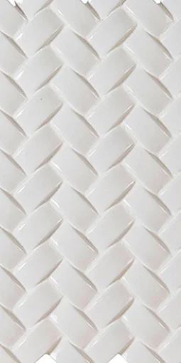 Whisper White Arched Herringbone
