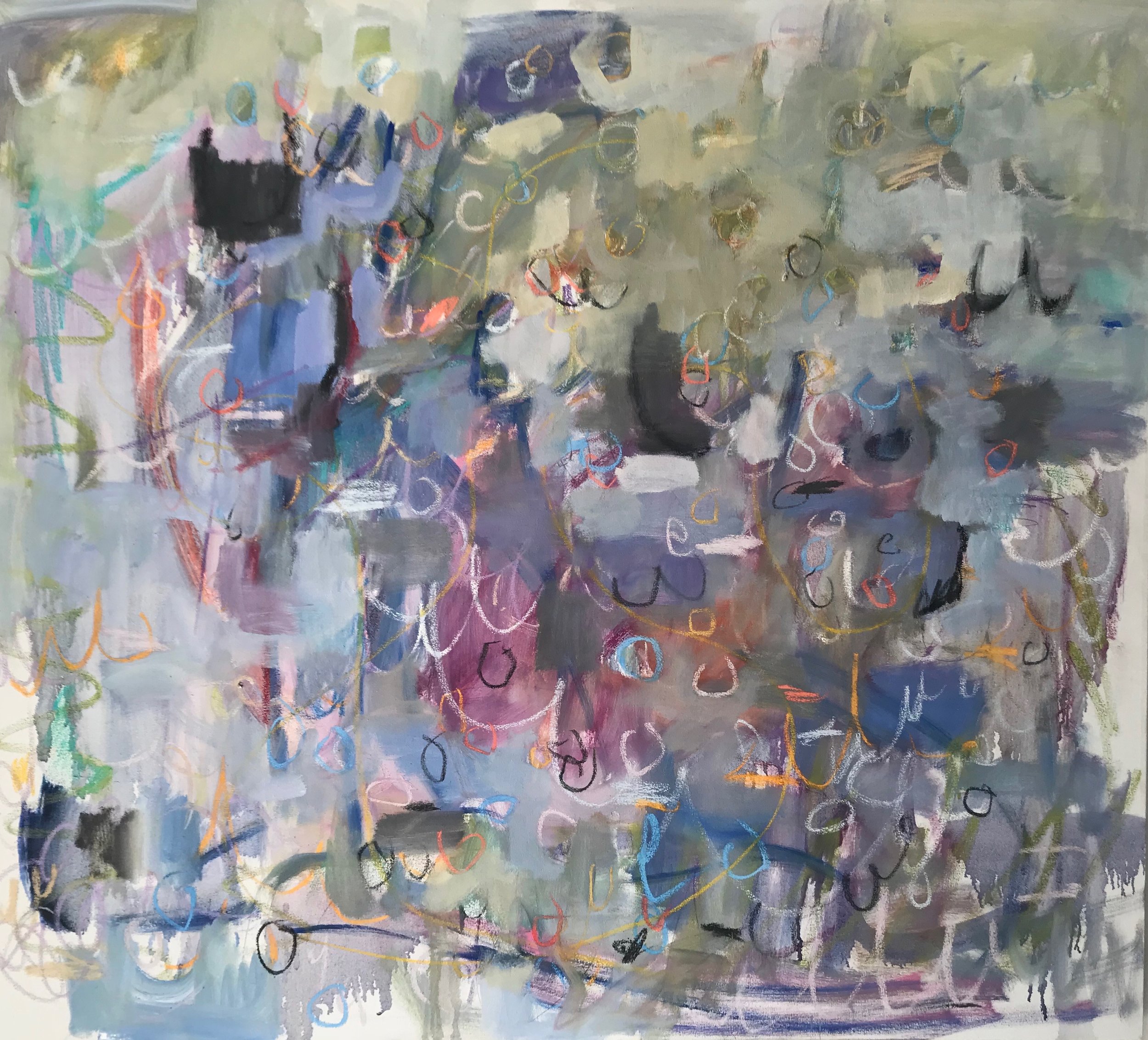 Linc Thelen - http://lincthelenart.com/ The painting is approximately 48" x 48".