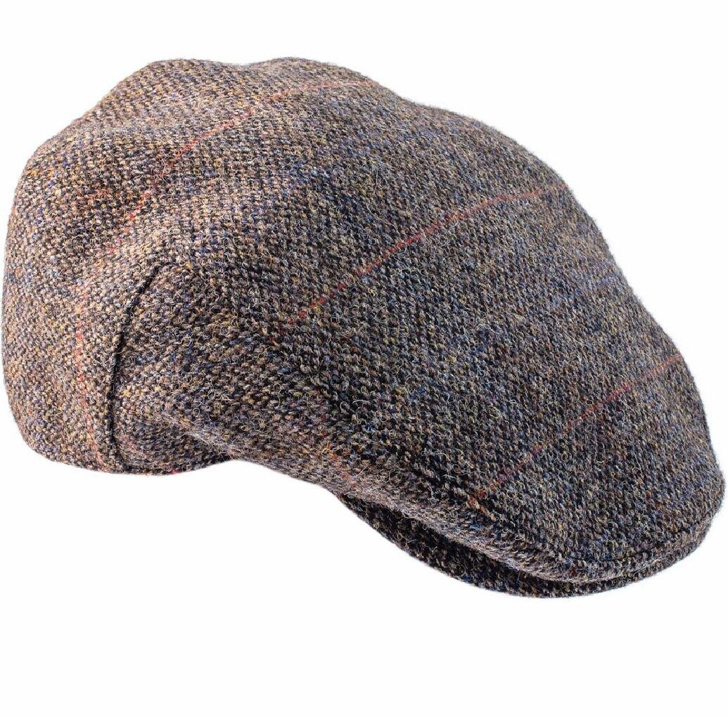 Harris tweed flat cap grey Clearance
