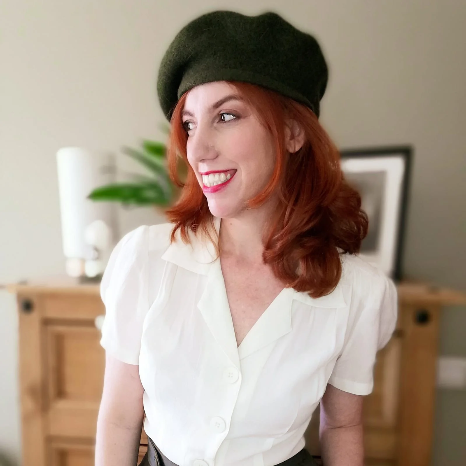 Khaki Pure Wool Beret