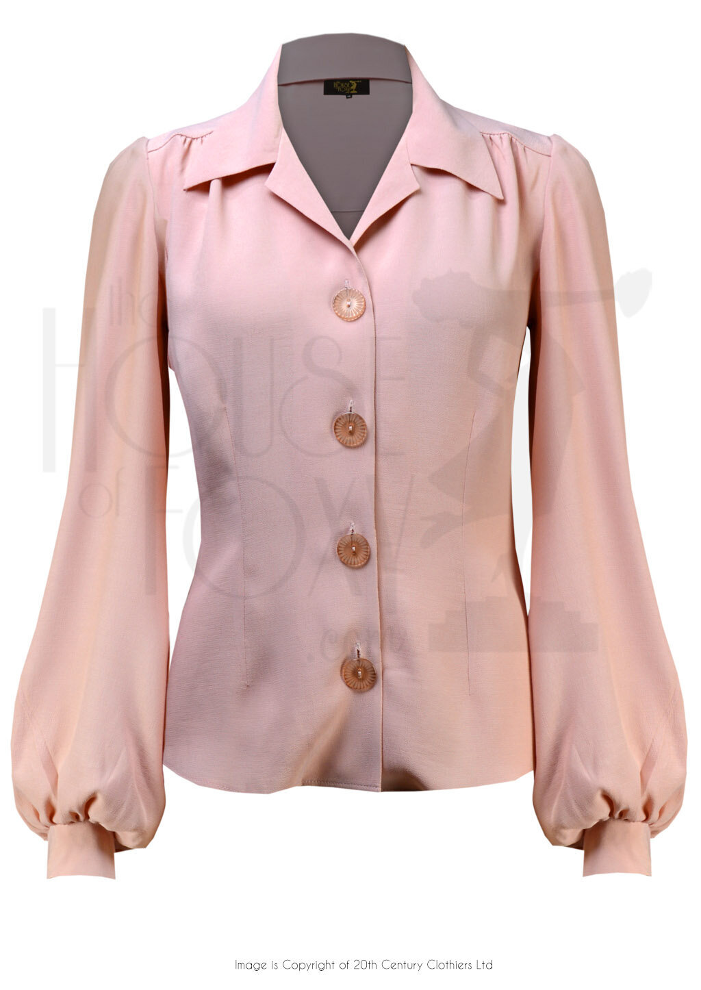 The House of Foxy Blush Pink Long Sleeve Blouse