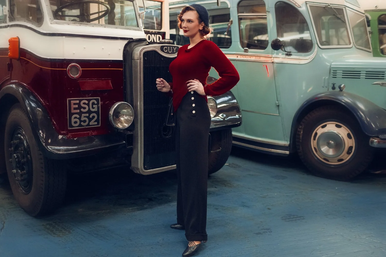 1940s Swing Trousers - Black - The House of Foxy — Vintage Quine display picture 1