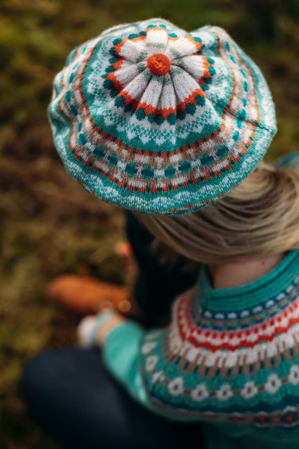 Alloa Fairisle Beret - Elder - ERIBÉ — Vintage Quine