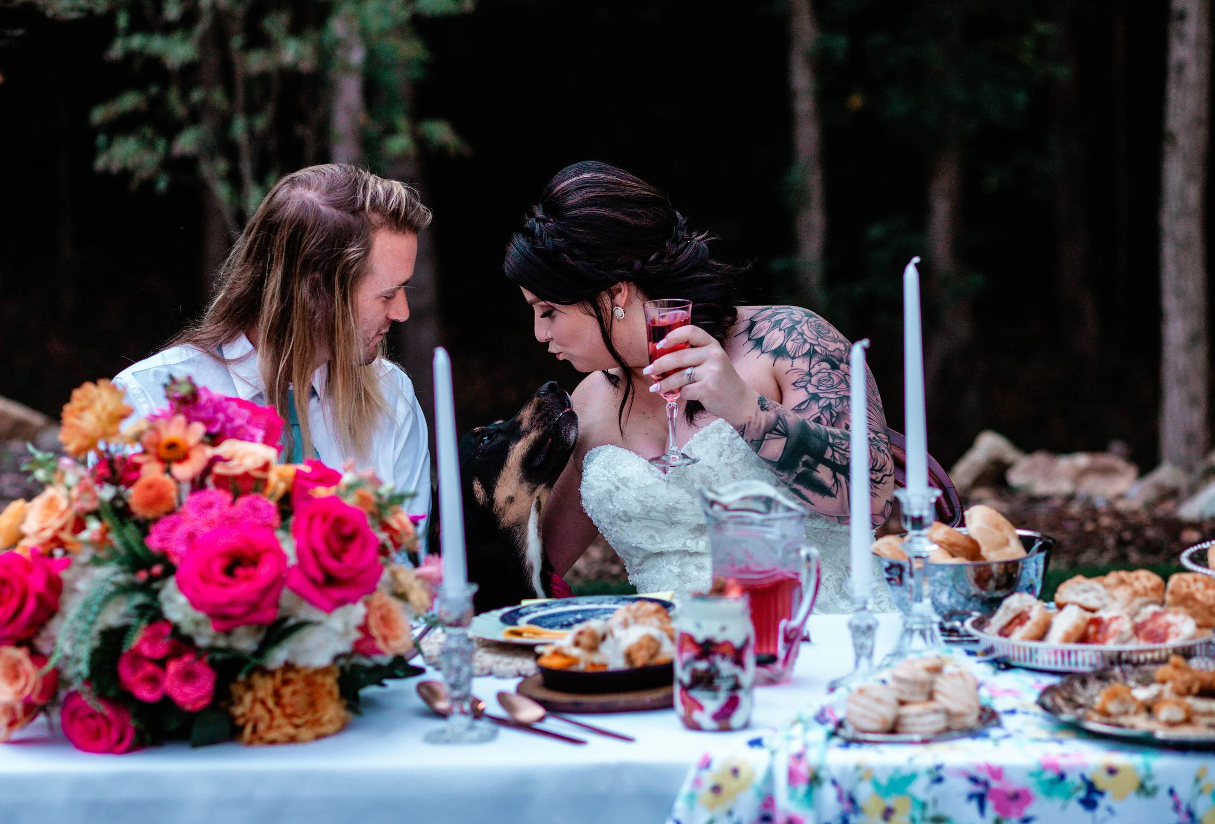 Sweetheart table set up on The Green | Photo: Katie Lynn Images