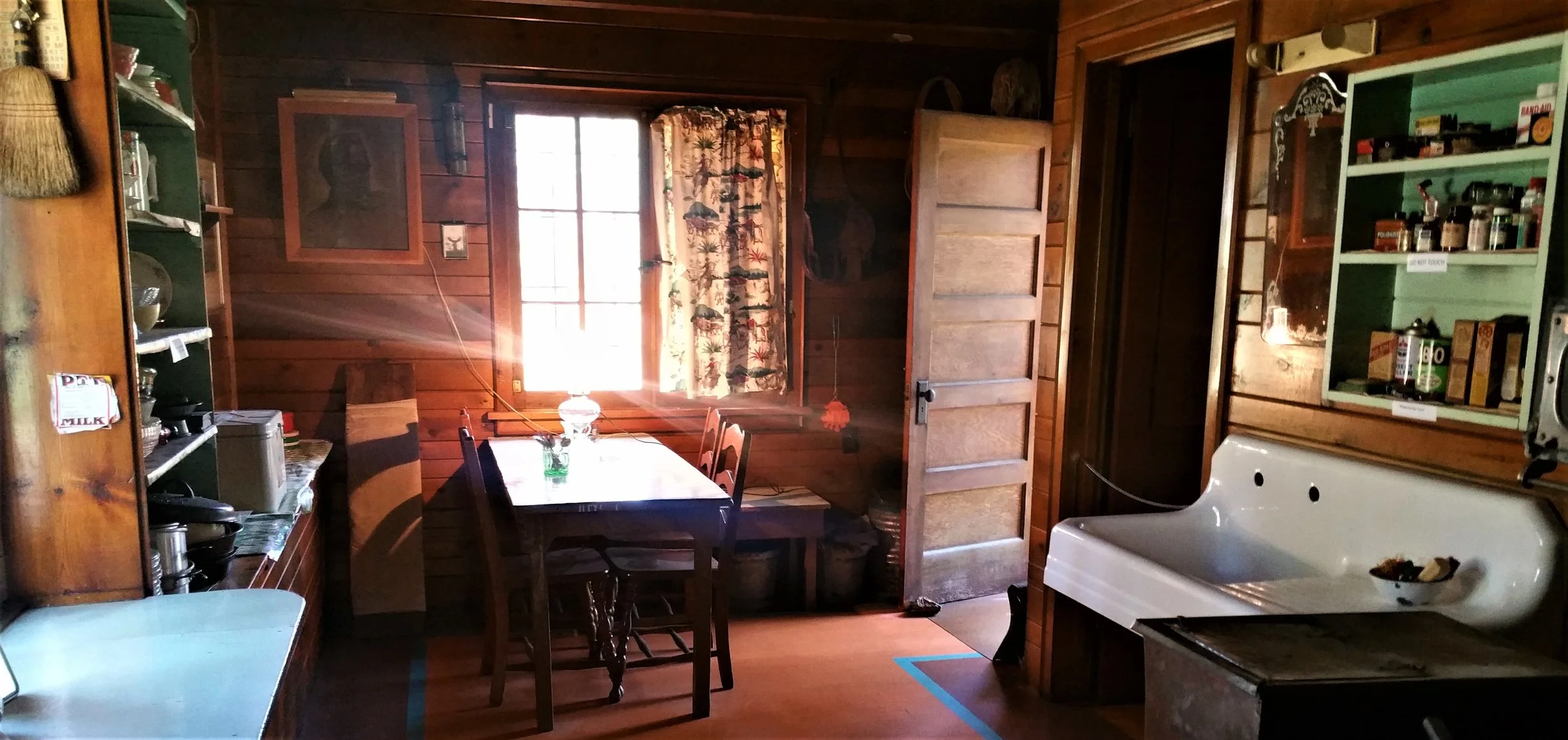 Kitchen inside the cabin,