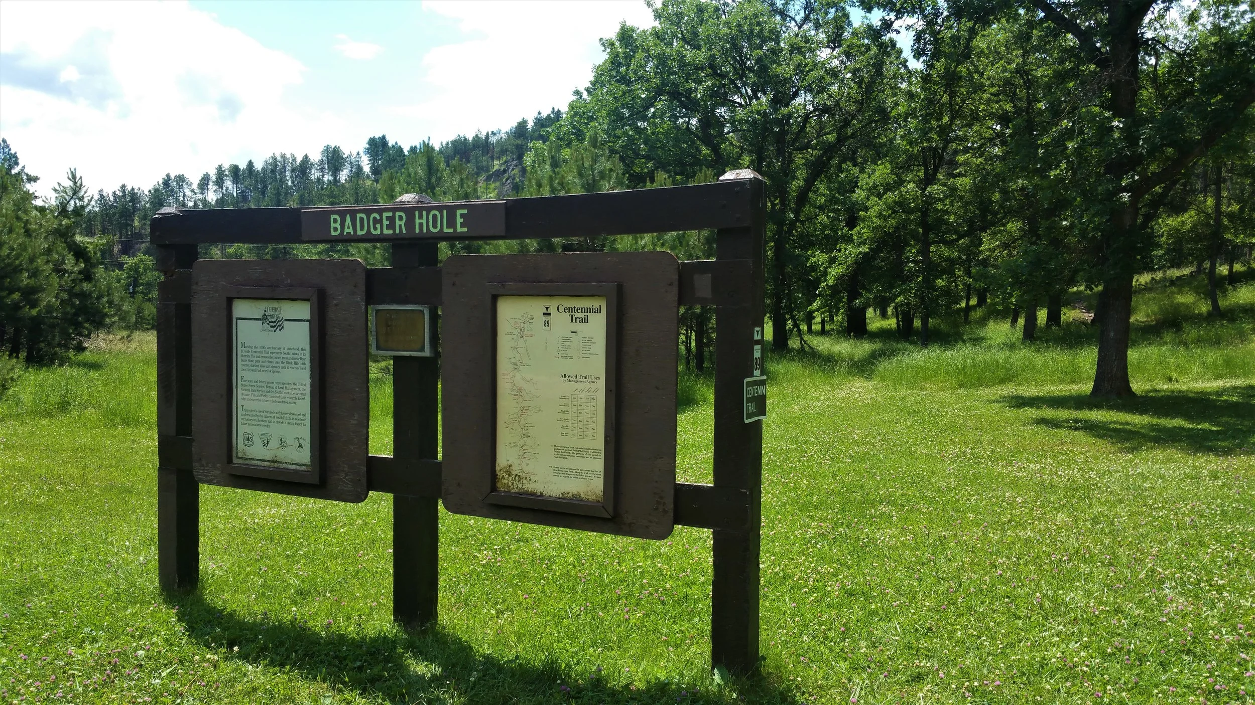 Centennial Trail starts from Badger Clark also.