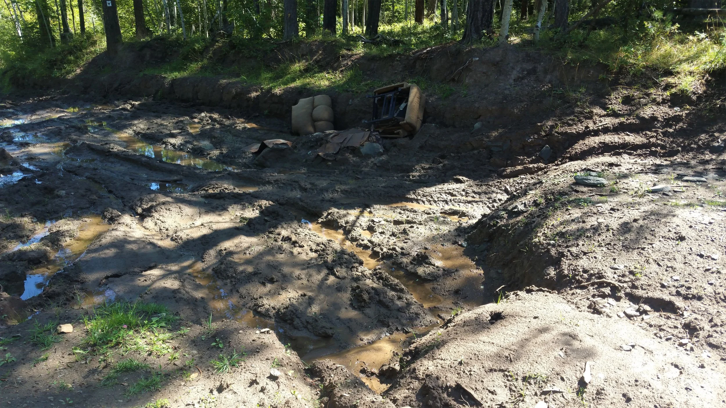 More examples of what the trail looked like. Not impressed at times. I believe a trail should not follow a road - wasn’t a great get out in nature experience. Yes, that is a couch or easy chair on the side of the road also.