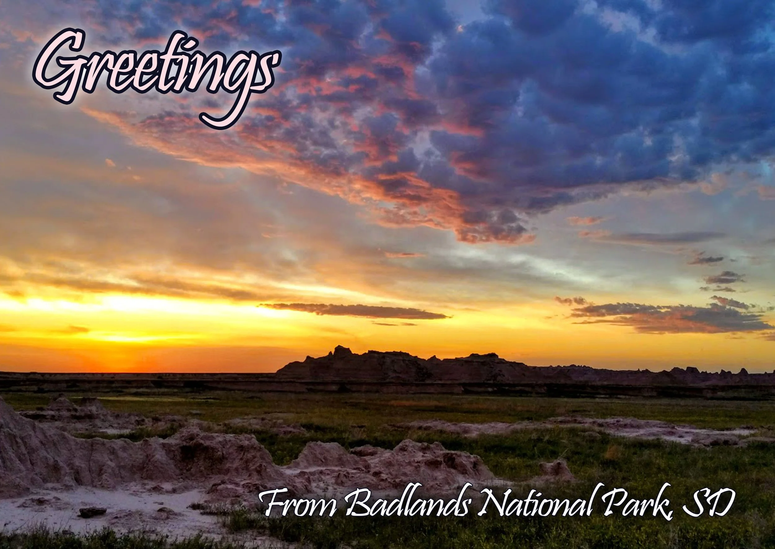 Badlands sunrise Postcard copy.jpg