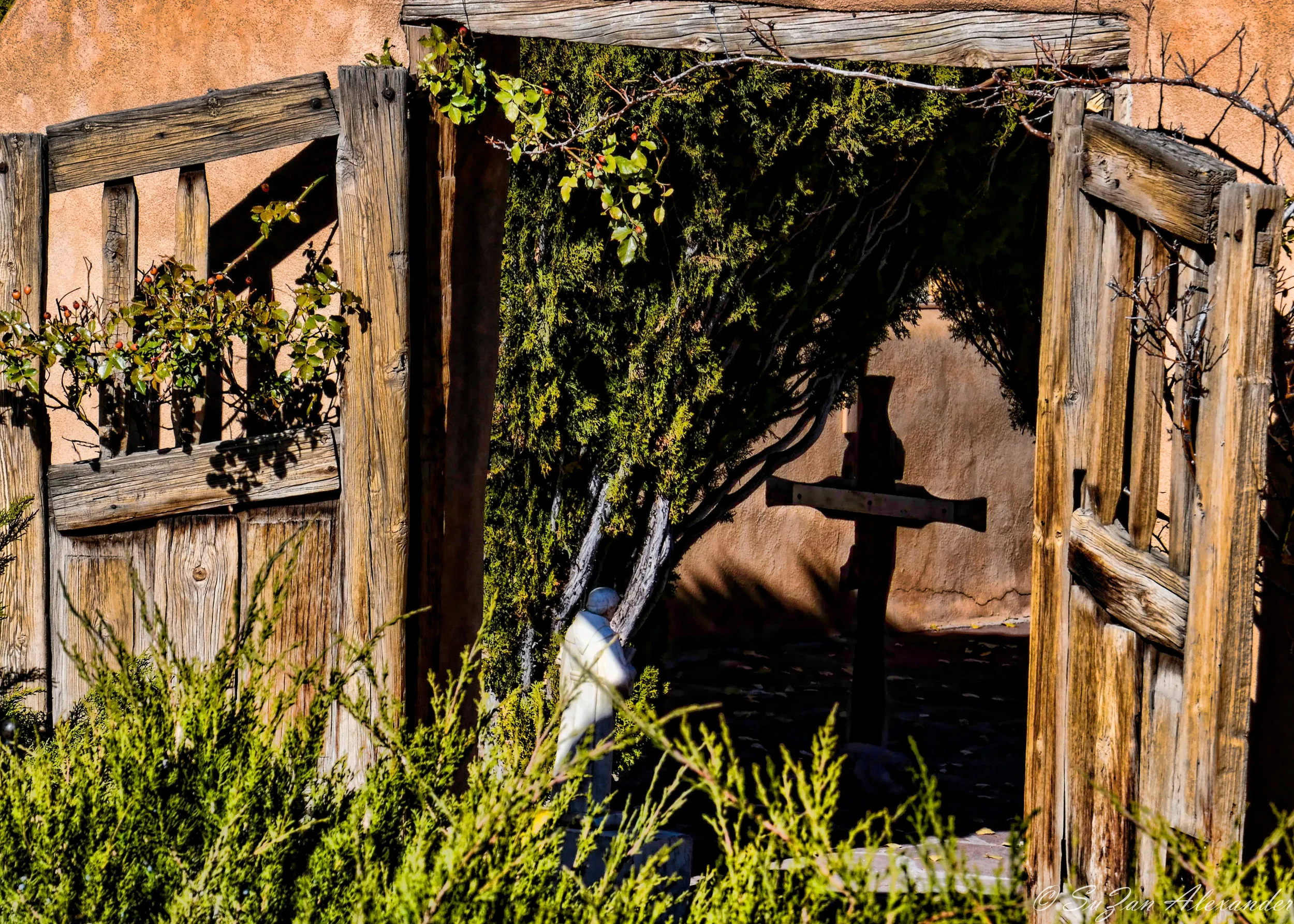 Open Doors: Entry to Sanctuario de Chimayo, Digital Photography © 2011 SuZan Alexander