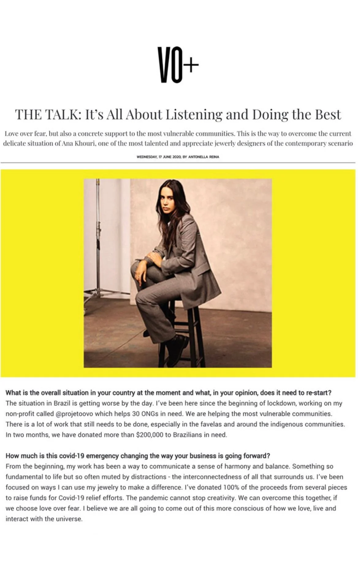 VO-Plus.com | THE TALK: It's All About Listening and Doing the Best