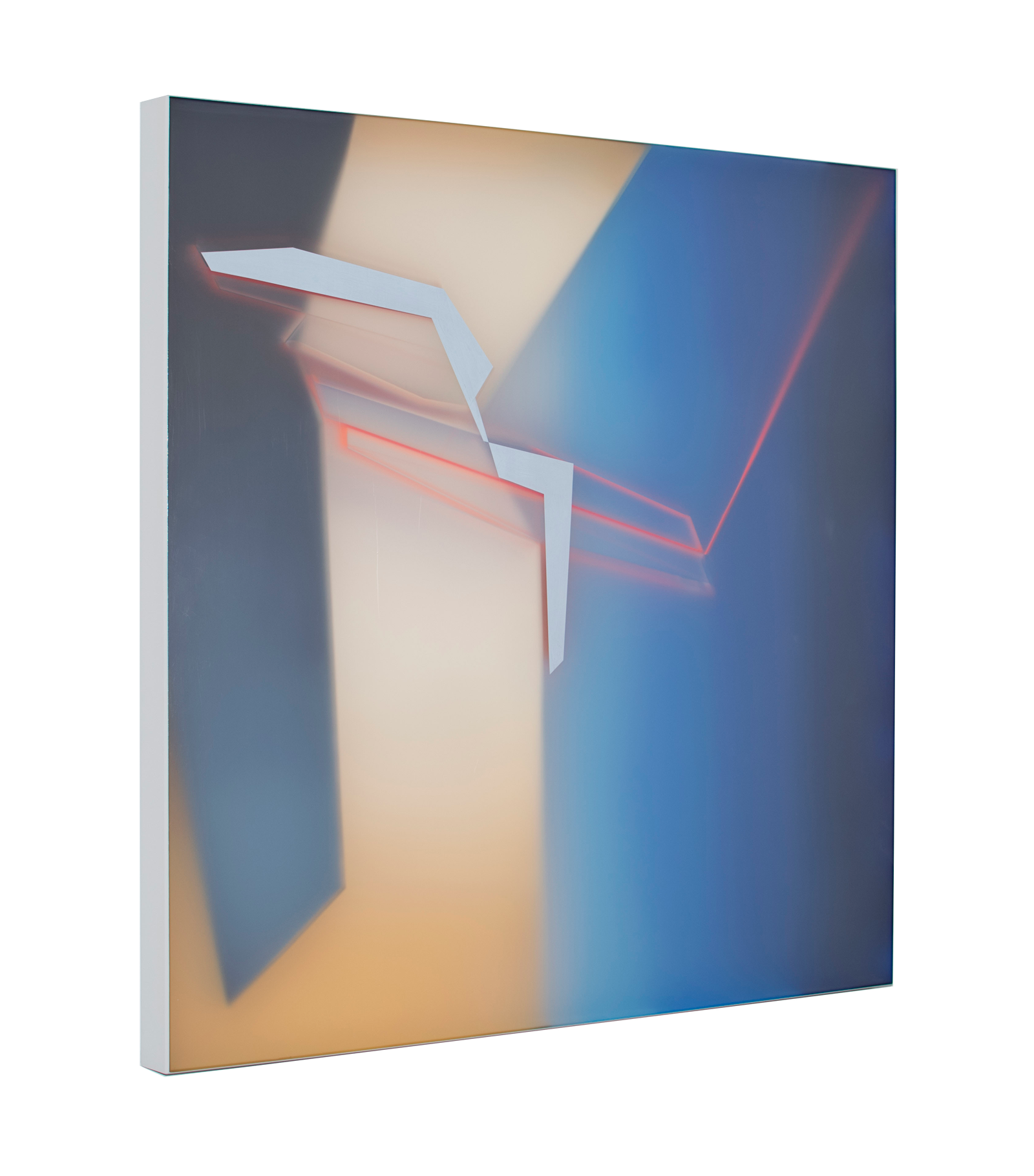 Blue Fracture One (2016) Solid acrylic and acrylic 40 x 40 x 2.75 inches $3500 INQUIRE