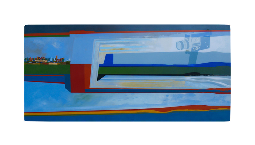 It Happened That Day (2007) Acrylic backpainted on acrylic glass 41 x 83 inches Sold