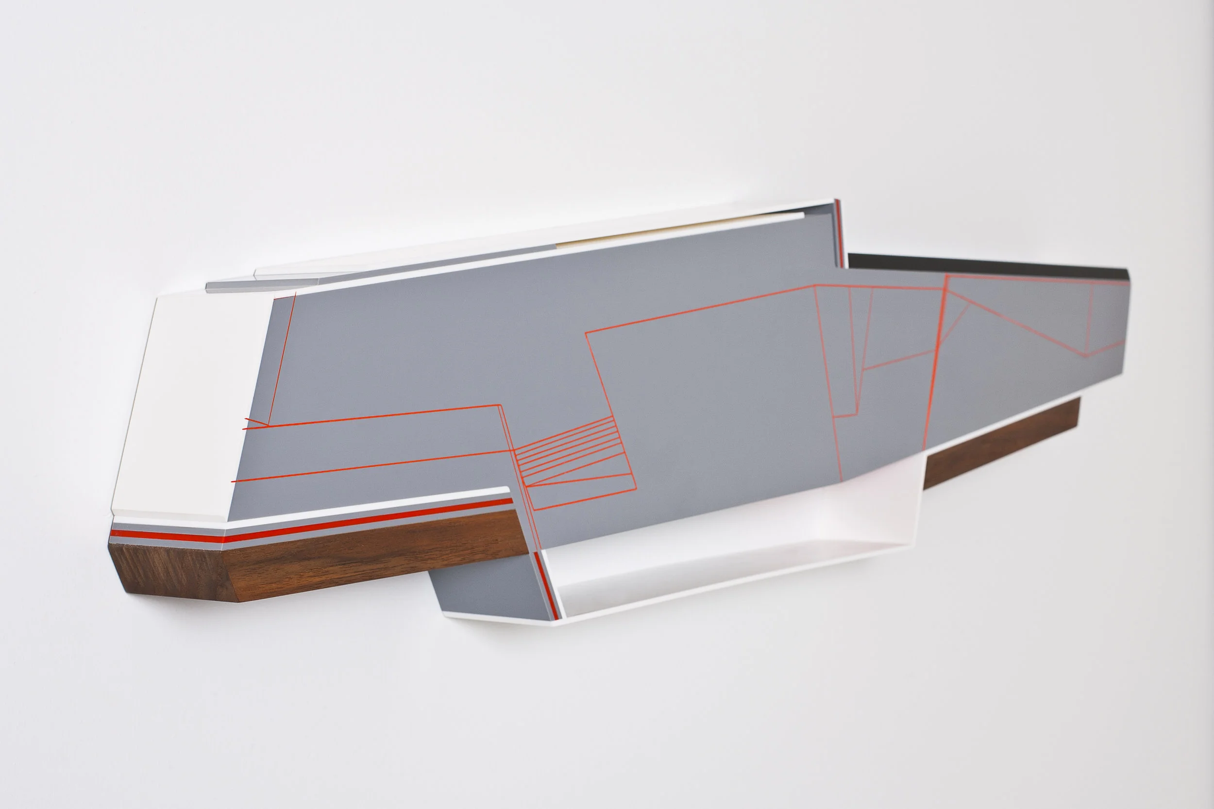 EMBLEM 4.8 (2010) Acrylic glass and walnut 35" x 8" x 3"