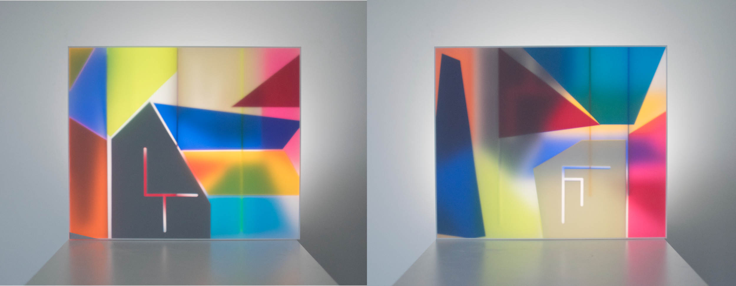 Phillips Klash (2017) Double-sided Solid acrylic sculpture 20 x 24 inches