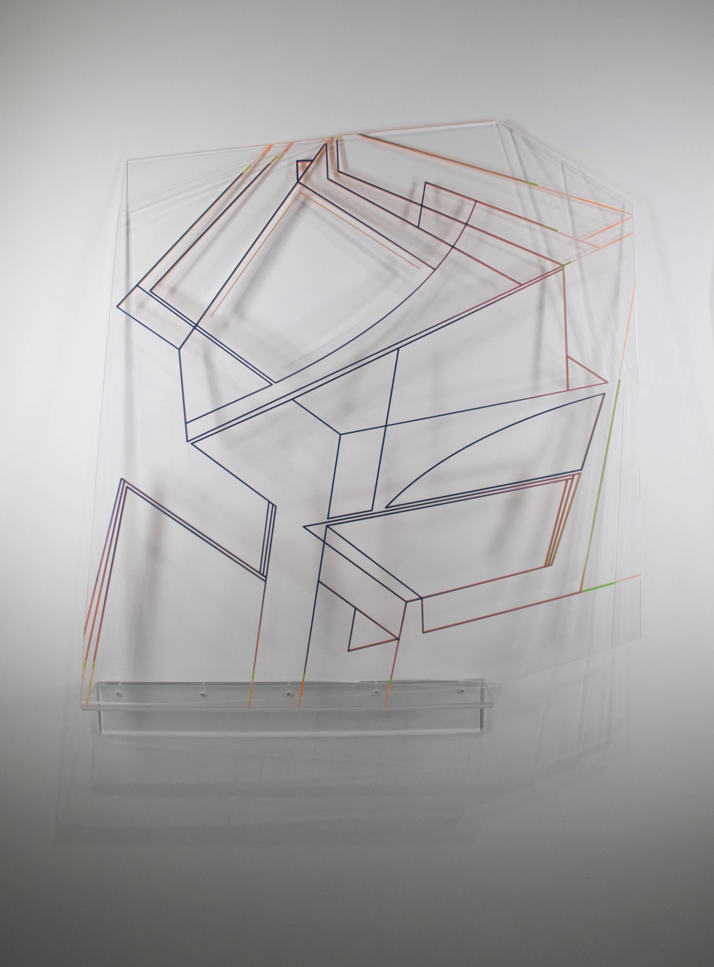 Non-Specific Object Six? (2018) Solid acrylic slab, incised drawing, pigmented epoxy 47 x 47 x 5 inches $5200 INQUIRE