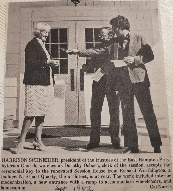 September 1982 - Renovations to Session House completed