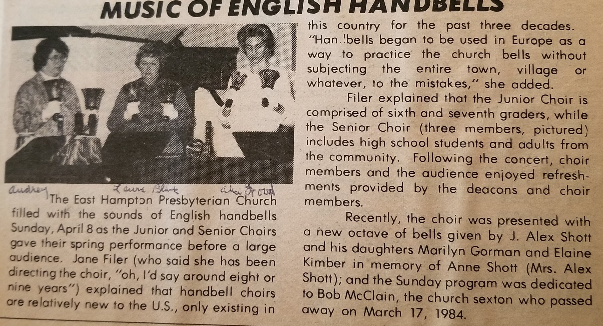 Music of English Handbells 1984