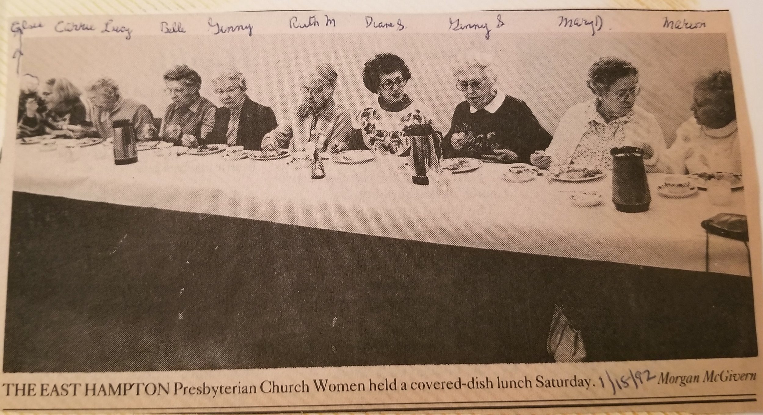 Women's Association Dinner Jan 18,1992 