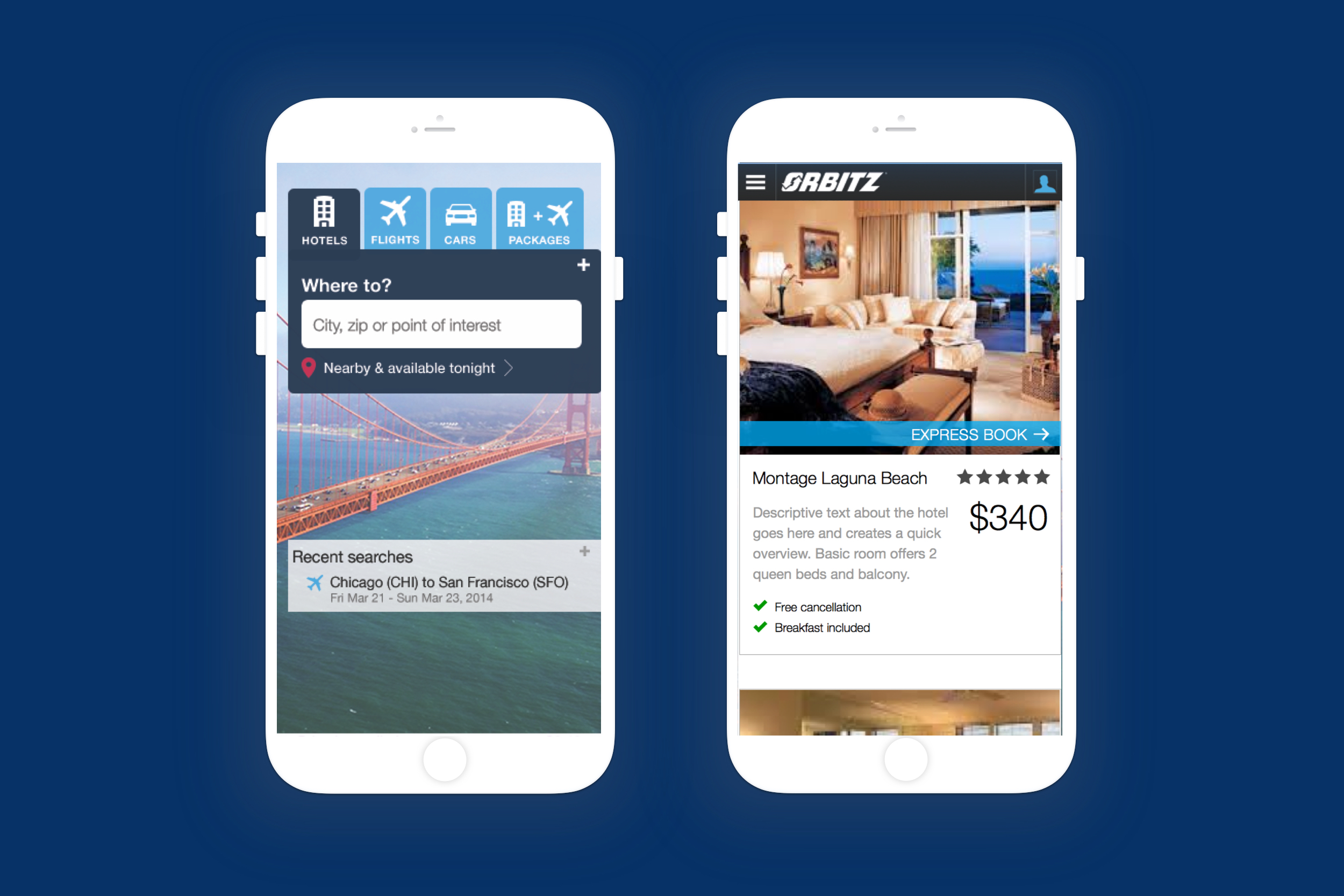  The loyalty team needed a clean and clear experience for the Orbitz Rewards program that adapted to all devices. This solution offered contextual intelligence that displayed location based art based on the user's interests. 